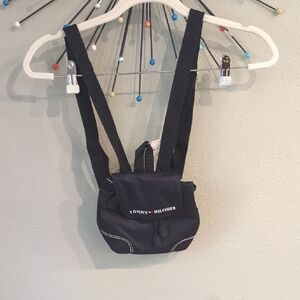 Tommy Hilfiger Mini Corners Bucket Backpack Black Nwt